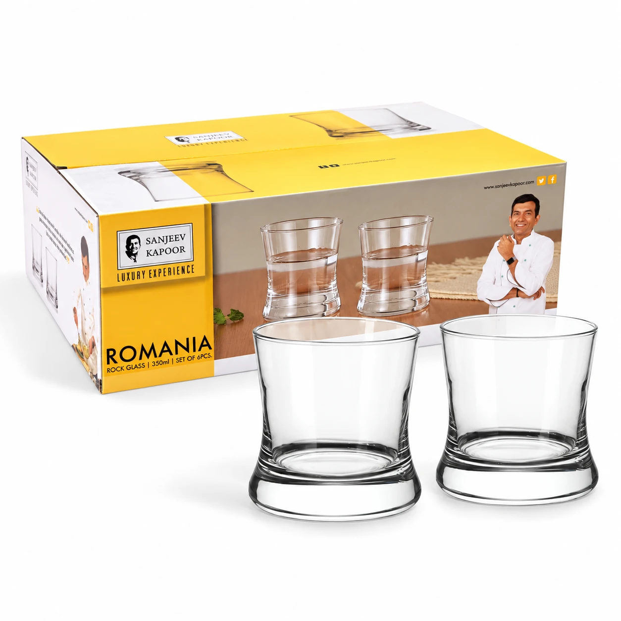 Sanjeev Kapoor Whisky Glass Set — Set of 6 - view 2